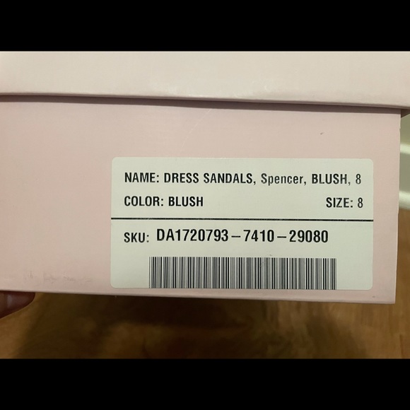 Blush pink platformed heel sandal lace up Size 8 - Picture 4 of 4